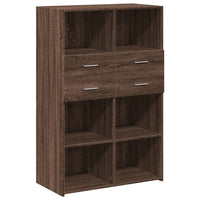 Thumbnail for Highboard Braun Eichen-Optik 80x42,5x124 cm Holzwerkstoff