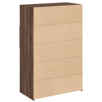 Thumbnail for Highboard Braun Eichen-Optik 80x42,5x124 cm Holzwerkstoff