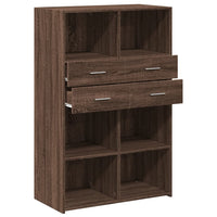 Thumbnail for Highboard Braun Eichen-Optik 80x42,5x124 cm Holzwerkstoff