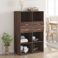 Thumbnail for Highboard Braun Eichen-Optik 80x42,5x124 cm Holzwerkstoff