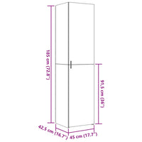 Thumbnail for Highboard Betongrau 45x42,5x185 cm Holzwerkstoff