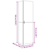 Thumbnail for Highboard Braun Eichen-Optik 50x42,5x185 cm Holzwerkstoff