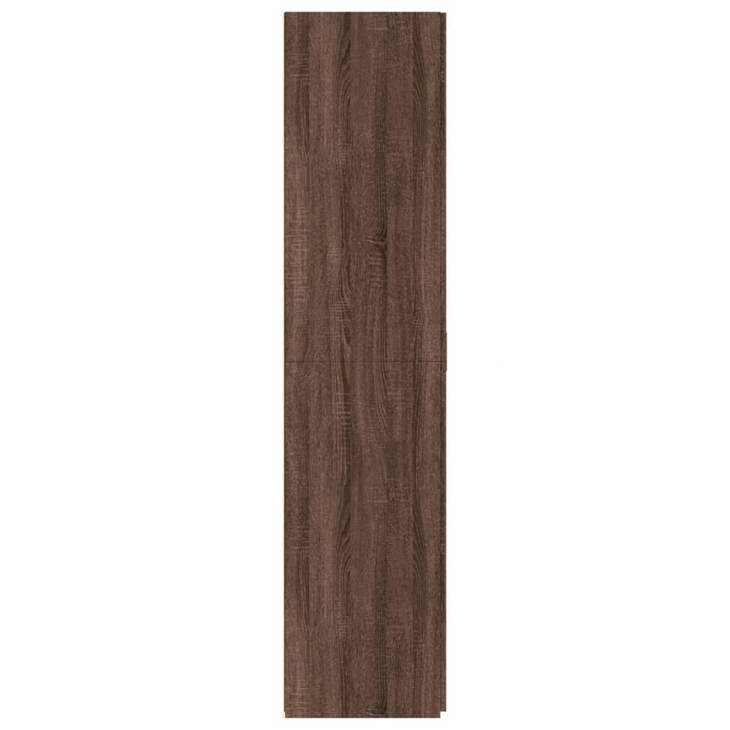 Highboard Braun Eichen-Optik 80x42,5x185 cm Holzwerkstoff
