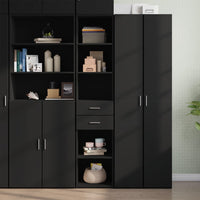 Thumbnail for Highboard Schwarz 40x42,5x185 cm Holzwerkstoff