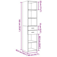 Thumbnail for Highboard Betongrau 40x42,5x185 cm Holzwerkstoff