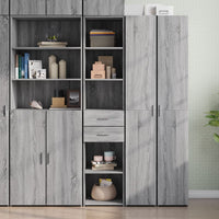 Thumbnail for Highboard Grau Sonoma 40x42,5x185 cm Holzwerkstoff