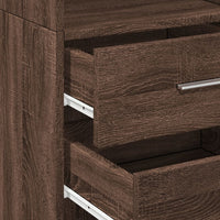 Thumbnail for Highboard Braun Eichen-Optik 40x42,5x185 cm Holzwerkstoff