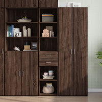 Thumbnail for Highboard Braun Eichen-Optik 40x42,5x185 cm Holzwerkstoff