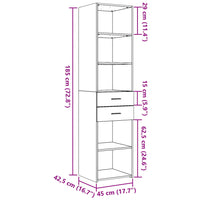 Thumbnail for Highboard Weiß 45x42,5x185 cm Holzwerkstoff