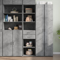 Thumbnail for Highboard Betongrau 45x42,5x185 cm Holzwerkstoff