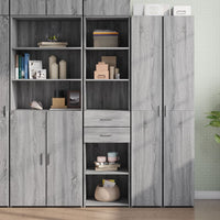 Thumbnail for Highboard Grau Sonoma 45x42,5x185 cm Holzwerkstoff