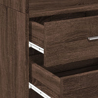 Thumbnail for Highboard Braun Eichen-Optik 45x42,5x185 cm Holzwerkstoff