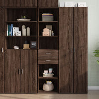 Thumbnail for Highboard Braun Eichen-Optik 45x42,5x185 cm Holzwerkstoff