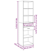 Thumbnail for Highboard Weiß 50x42,5x185 cm Holzwerkstoff
