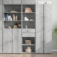 Thumbnail for Highboard Betongrau 50x42,5x185 cm Holzwerkstoff