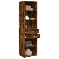 Thumbnail for Highboard Räuchereiche 50x42,5x185 cm Holzwerkstoff