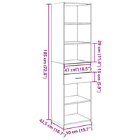 Thumbnail for Highboard Räuchereiche 50x42,5x185 cm Holzwerkstoff