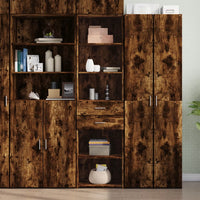 Thumbnail for Highboard Räuchereiche 50x42,5x185 cm Holzwerkstoff