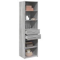 Thumbnail for Highboard Grau Sonoma 50x42,5x185 cm Holzwerkstoff