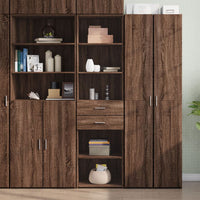 Thumbnail for Highboard Braun Eichen-Optik 50x42,5x185 cm Holzwerkstoff