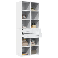 Thumbnail for Highboard Weiß 70x42,5x185 cm Holzwerkstoff