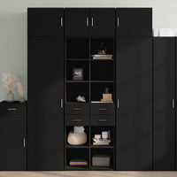 Thumbnail for Highboard Schwarz 70x42,5x185 cm Holzwerkstoff
