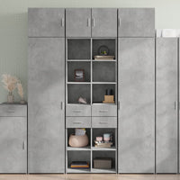 Thumbnail for Highboard Betongrau 70x42,5x185 cm Holzwerkstoff