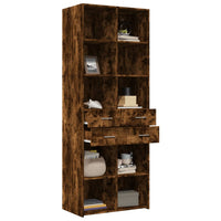 Thumbnail for Highboard Räuchereiche 70x42,5x185 cm Holzwerkstoff