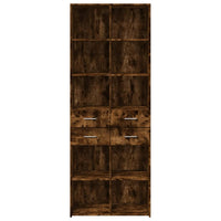 Thumbnail for Highboard Räuchereiche 70x42,5x185 cm Holzwerkstoff