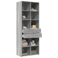 Thumbnail for Highboard Grau Sonoma 70x42,5x185 cm Holzwerkstoff
