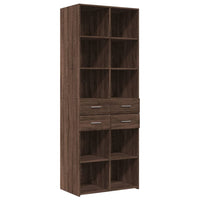 Thumbnail for Highboard Braun Eichen-Optik 70x42,5x185 cm Holzwerkstoff