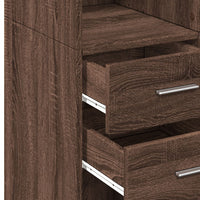 Thumbnail for Highboard Braun Eichen-Optik 70x42,5x185 cm Holzwerkstoff