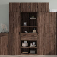 Thumbnail for Highboard Braun Eichen-Optik 70x42,5x185 cm Holzwerkstoff