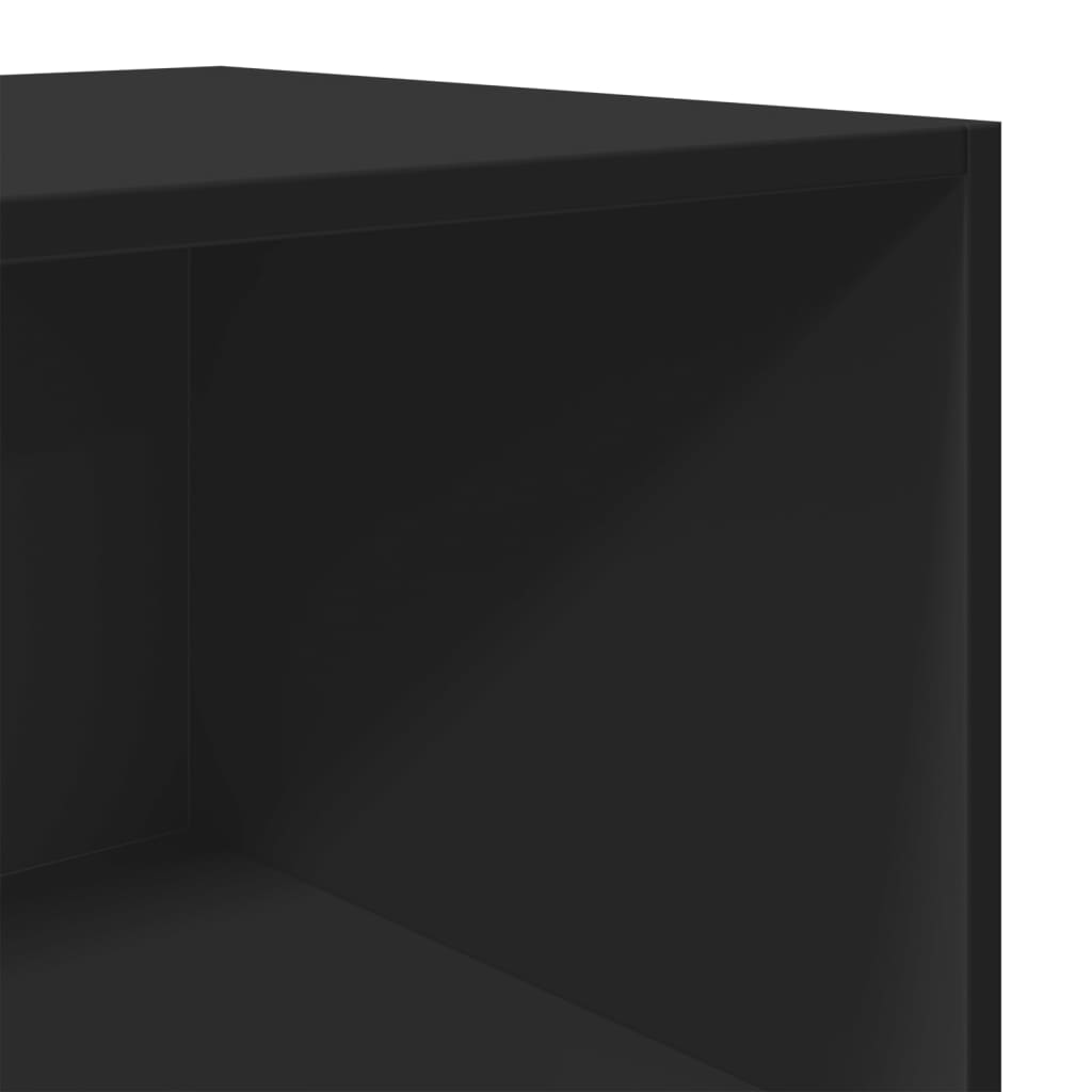 Highboard Schwarz 40x41x185 cm Holzwerkstoff