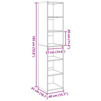 Thumbnail for Highboard Braun Eichen-Optik 40x41x185 cm Holzwerkstoff