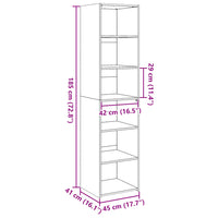 Thumbnail for Highboard Räuchereiche 45x41x185 cm Holzwerkstoff