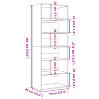 Thumbnail for Highboard Weiß 70x41x185 cm Holzwerkstoff