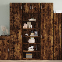 Thumbnail for Highboard Räuchereiche 70x41x185 cm Holzwerkstoff