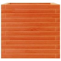 Thumbnail for Pflanzkübel Wachsbraun 50x50x45,5 cm Massivholz Kiefer