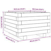 Thumbnail for Pflanzkübel 40x40x26,5 cm Massivholz Douglasie