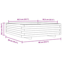 Thumbnail for Pflanzkübel 90x90x26,5 cm Massivholz Douglasie