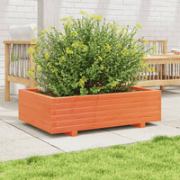 Thumbnail for Pflanzkübel Wachsbraun 90x60x26,5 cm Massivholz Kiefer