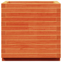 Thumbnail for Pflanzkübel Wachsbraun 50x50x49,5 cm Massivholz Kiefer