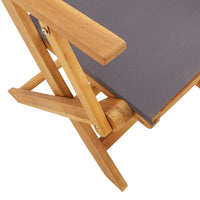 Thumbnail for 5-tlg. Garten-Essgruppe Stoff und Massivholz Anthrazit