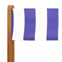 Thumbnail for 3-tlg. Bistro-Set Blau und Weiß Stoff und Massivholz