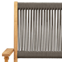 Thumbnail for 3-tlg. Bistro-Set Grau Polypropylen und Massivholz