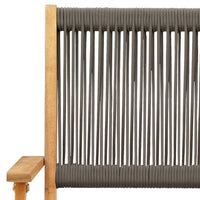 Thumbnail for 3-tlg. Bistro-Set Grau Polypropylen und Massivholz