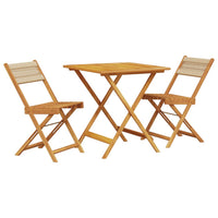 Thumbnail for 3-tlg. Bistro-Set Beige Polypropylen und Massivholz