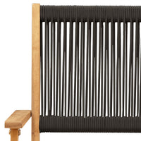 Thumbnail for 3-tlg. Bistro-Set Schwarz Polypropylen und Massivholz