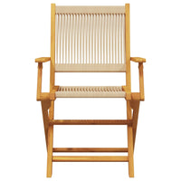 Thumbnail for 3-tlg. Bistro-Set Beige Polypropylen und Massivholz